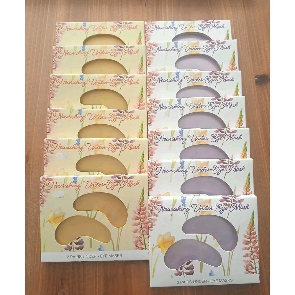 13 Pairs Taste Beauty Nourishing Brightening Under-Eye Masks - Purple & Yellow